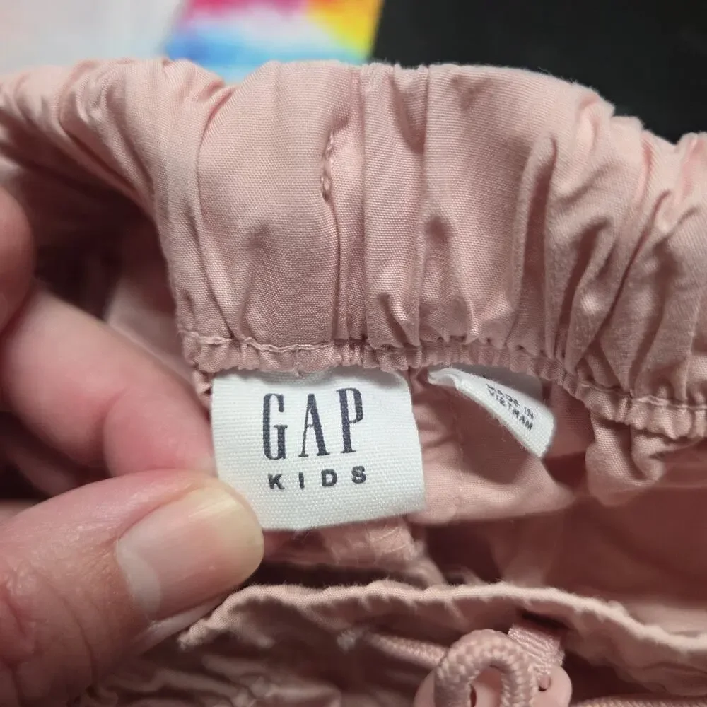 Gap Kids Cargo Pants L 10 Pink Lightweight 100% Cotton Jogger‎ Utility Pockets
